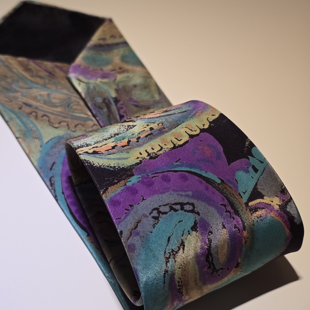 Multicolor Abstract Pattern Tie - Picture 5 of 9